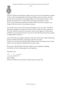 Letter from Omtzigt to Eurostat and reply, Lawless Latvia corruption, Latvia money laundering, Latvia KGB, parex bank